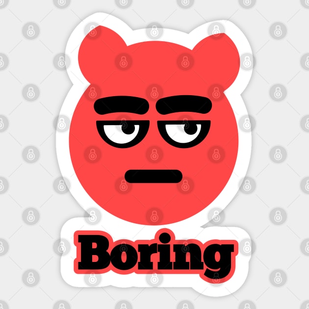 The red emoji is boring Sticker by nunachan